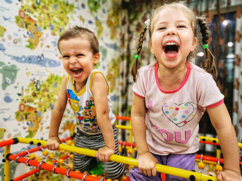 Children having fun on playground