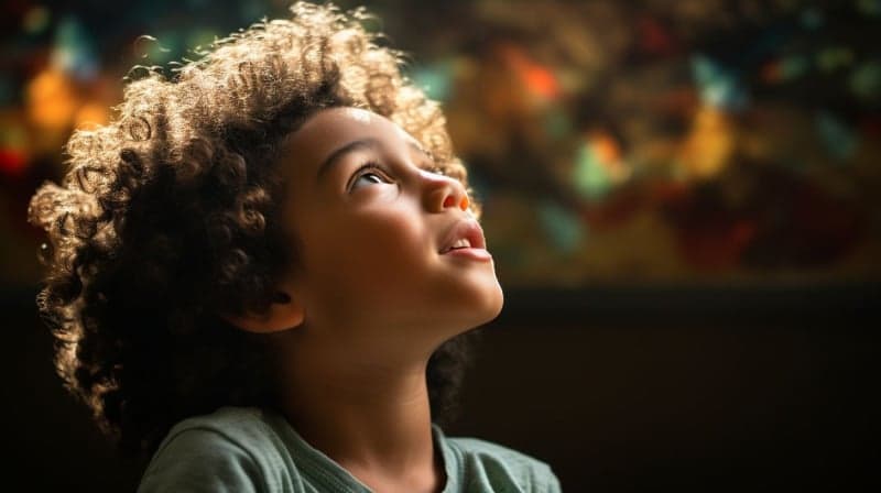 A series of documentary-style photos capturing children with autism in various activities.