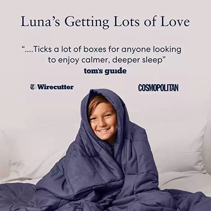 Luna Weighted Blankets for Kids: Calming & Cool All Seasons 10lbs