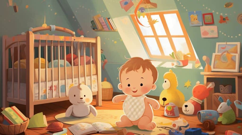 nursery rhymes and colorful toys